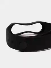Черный ремешок для фитнес-браслета Xiaomi Mi Band 3/Mi Band 4 и Mi Band 5/Mi Band 6, силиконовый