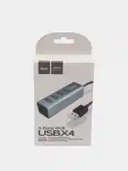 Серый хаб, Адаптер, Разветвитель Hoco HB1 на 4 USB HUB