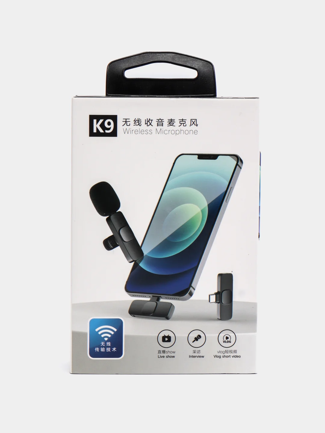 Микрофон петличный Wireless Microphone K9, Lightning