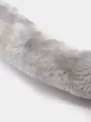 Серый меховая оплетка руля