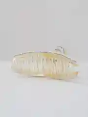 Белый краб для волос с жемчугом