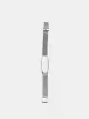 Серебряный металлический ремешок для Xiaomi Mi band 3, 4, 5, 6