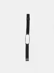 Черный металлический ремешок для Xiaomi Mi band 3, 4, 5, 6