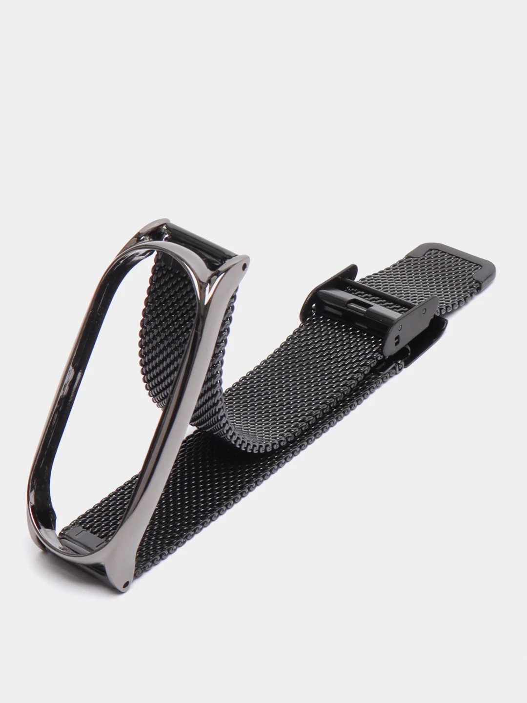 Черный металлический ремешок для Xiaomi Mi band 3, 4, 5, 6