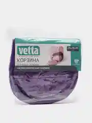 Фиолетовый корзина для хранения игрушек и белья сетчатая с ручками 32 литра, 28х28х40 см