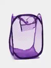 Фиолетовый корзина для хранения игрушек и белья сетчатая с ручками 32 литра, 28х28х40 см