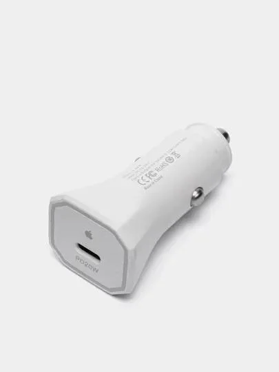 Автомобильное зарядное устройство Type-C в прикуриватель, 20 W, с быстрой зарядкой