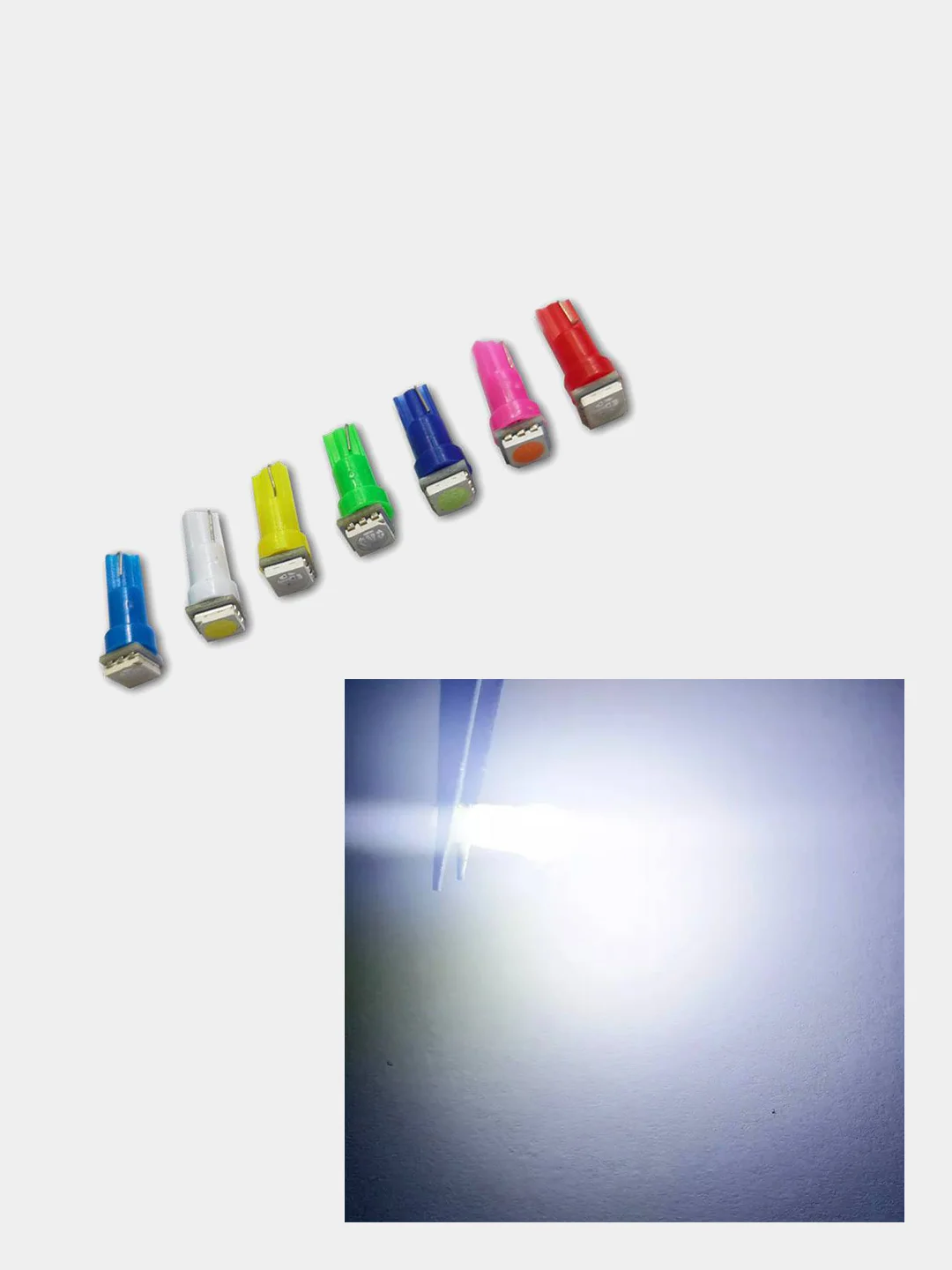 Белый автомобильные светодиодные лампы T5 LED и огни для подсветки салона и приборной панели