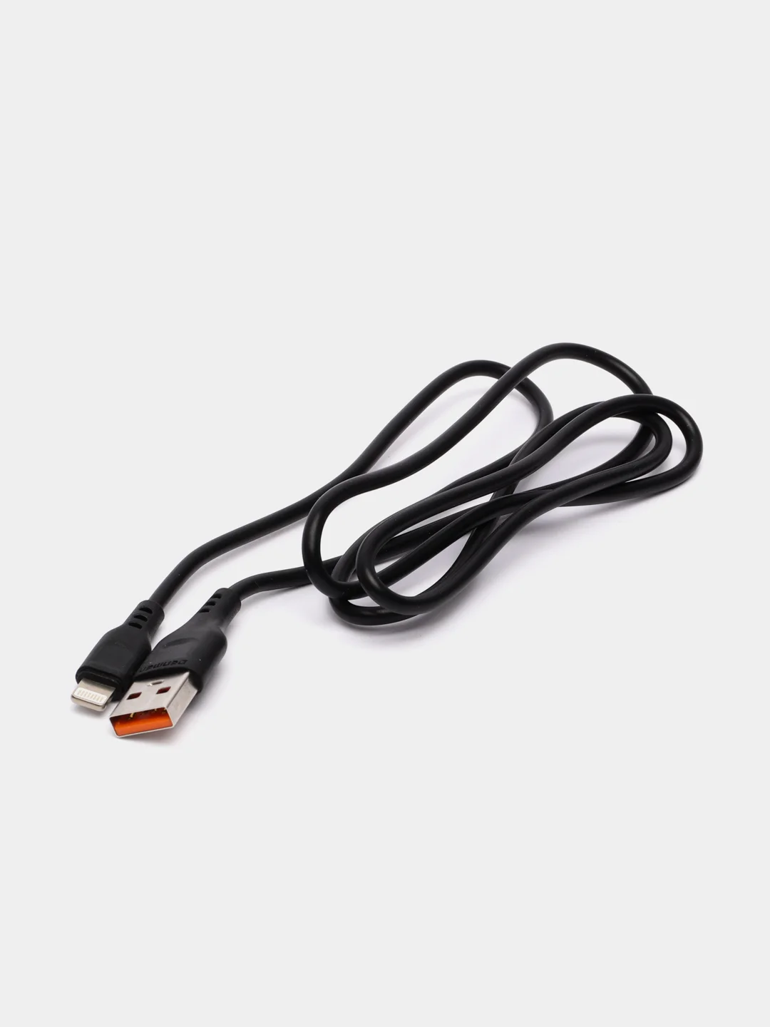 Черный кабель Denmen D01 microUSB, Type-C, Lightning быстрая зарядка, 1 м