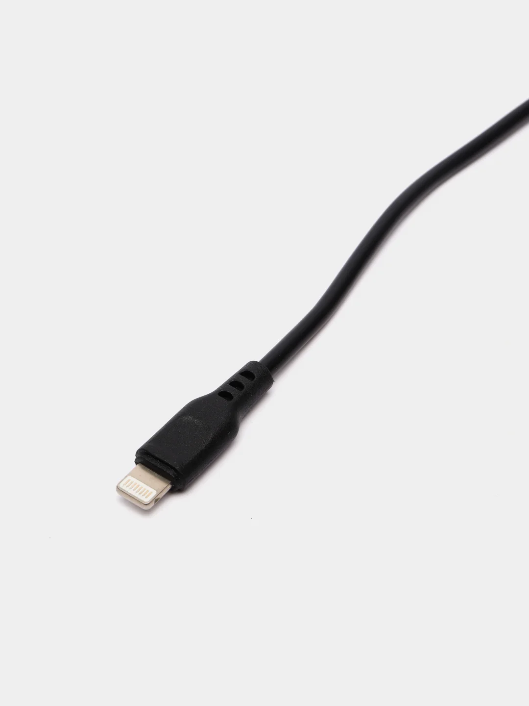Черный кабель Denmen D01 microUSB, Type-C, Lightning быстрая зарядка, 1 м