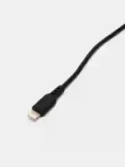 Черный кабель Denmen D01 microUSB, Type-C, Lightning быстрая зарядка, 1 м