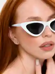 Белый солнцезащитные очки MIRSEE, в форме "Кошачий глаз"