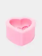 Розовый молд силиконовый 3D "Сердечко с розами"