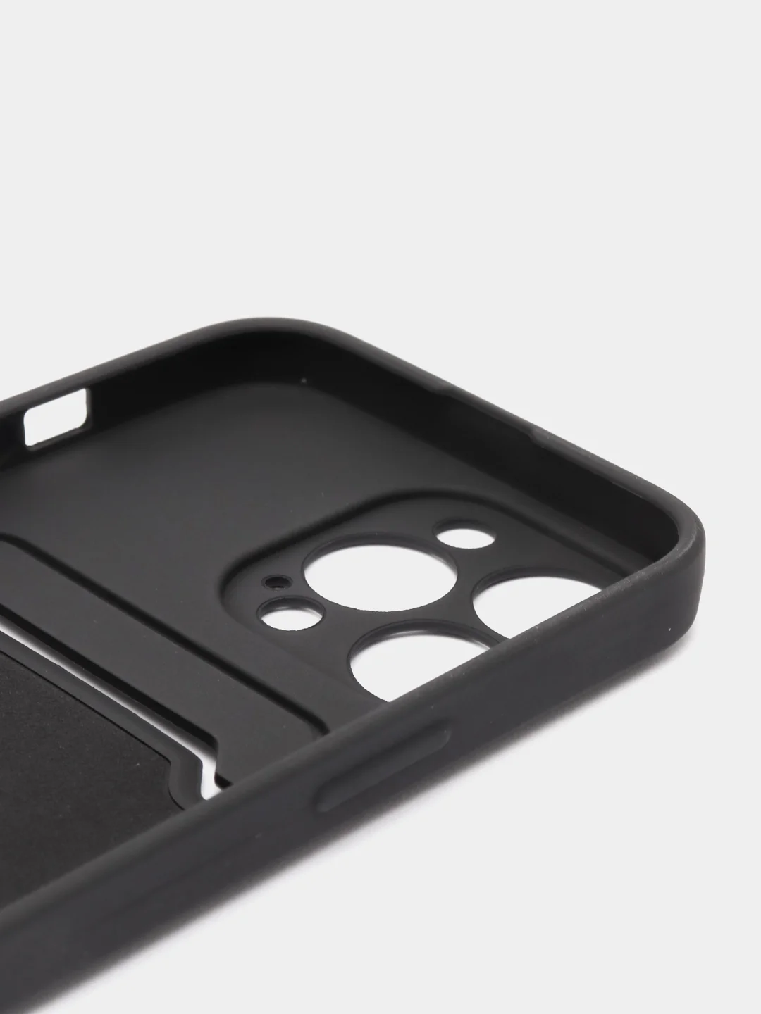 Черный чехол с карманом для карты и мягкой вставкой для iPhone 13, 13 Pro, 13 Pro Max