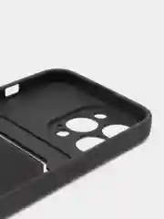 Черный чехол с карманом для карты и мягкой вставкой для iPhone 13, 13 Pro, 13 Pro Max