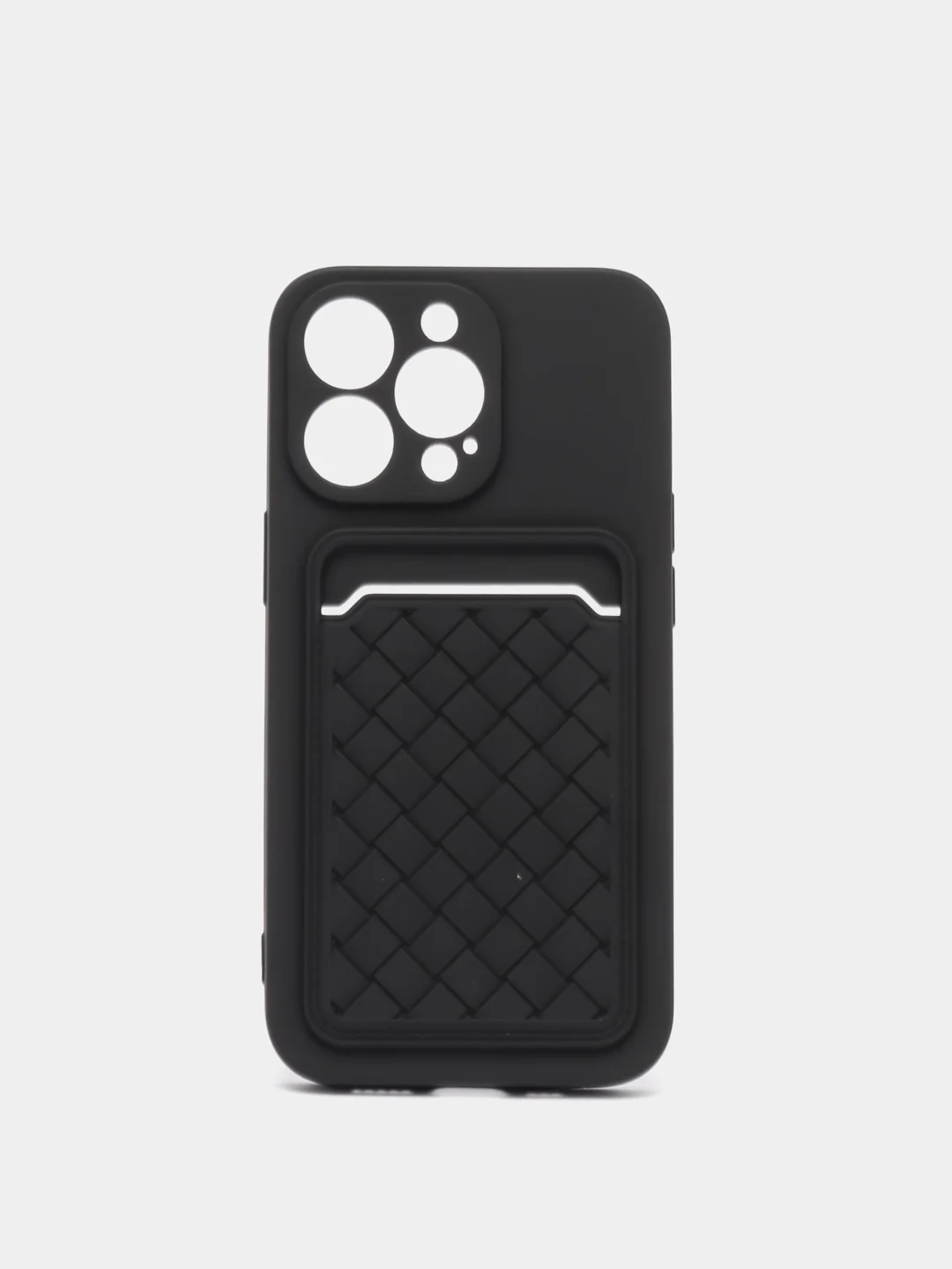 Черный чехол с карманом для карты и мягкой вставкой для iPhone 13, 13 Pro, 13 Pro Max