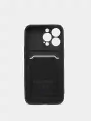 Черный чехол с карманом для карты и мягкой вставкой для iPhone 13, 13 Pro, 13 Pro Max