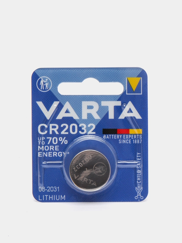 Батарейка CR2032 3V, 3 вольта,Varta, литиевая, для весов, для сигнализации, для глюкометра