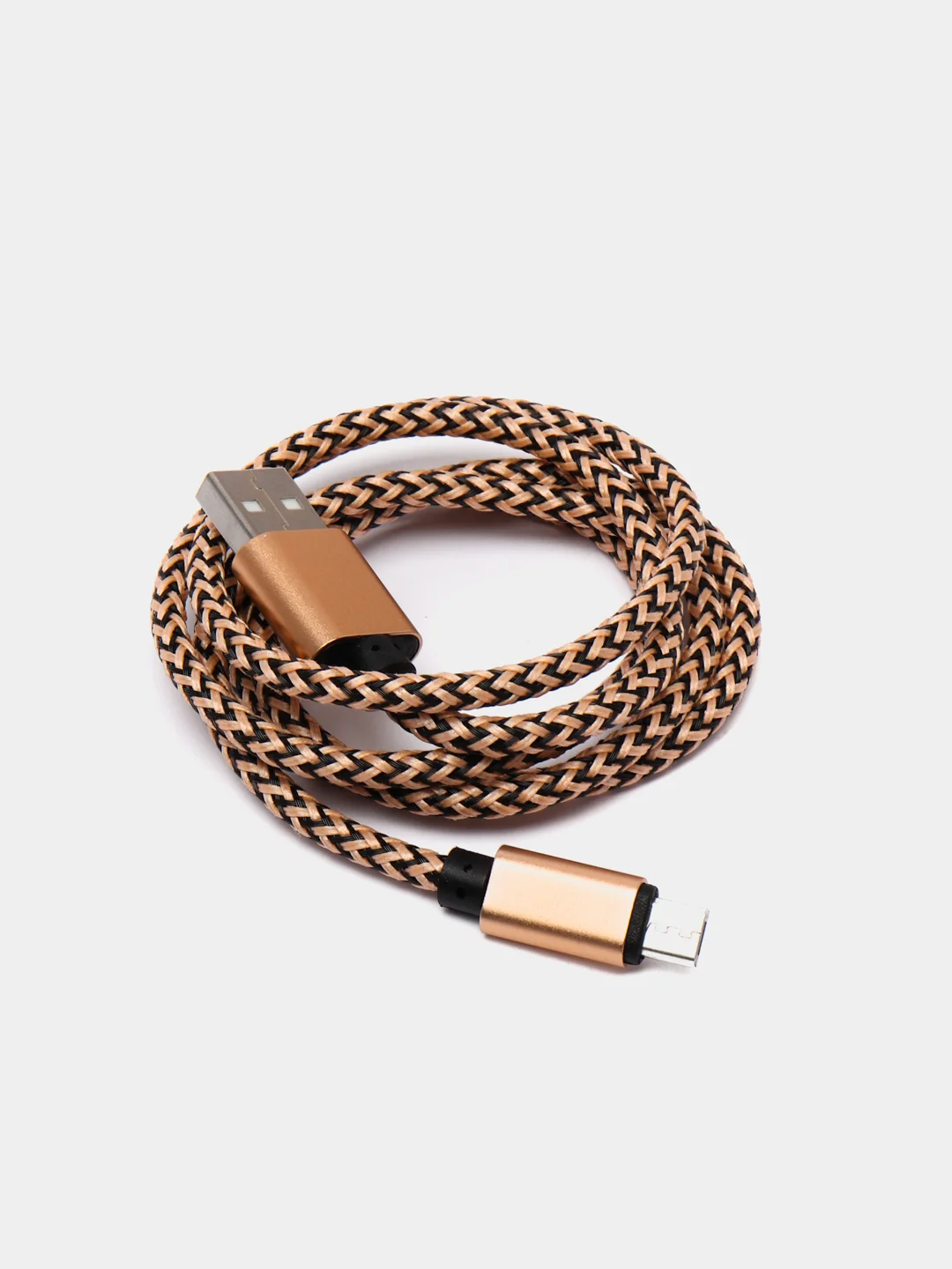 Золотой кабель USB - microUsb для Зарядки и Передачи данных