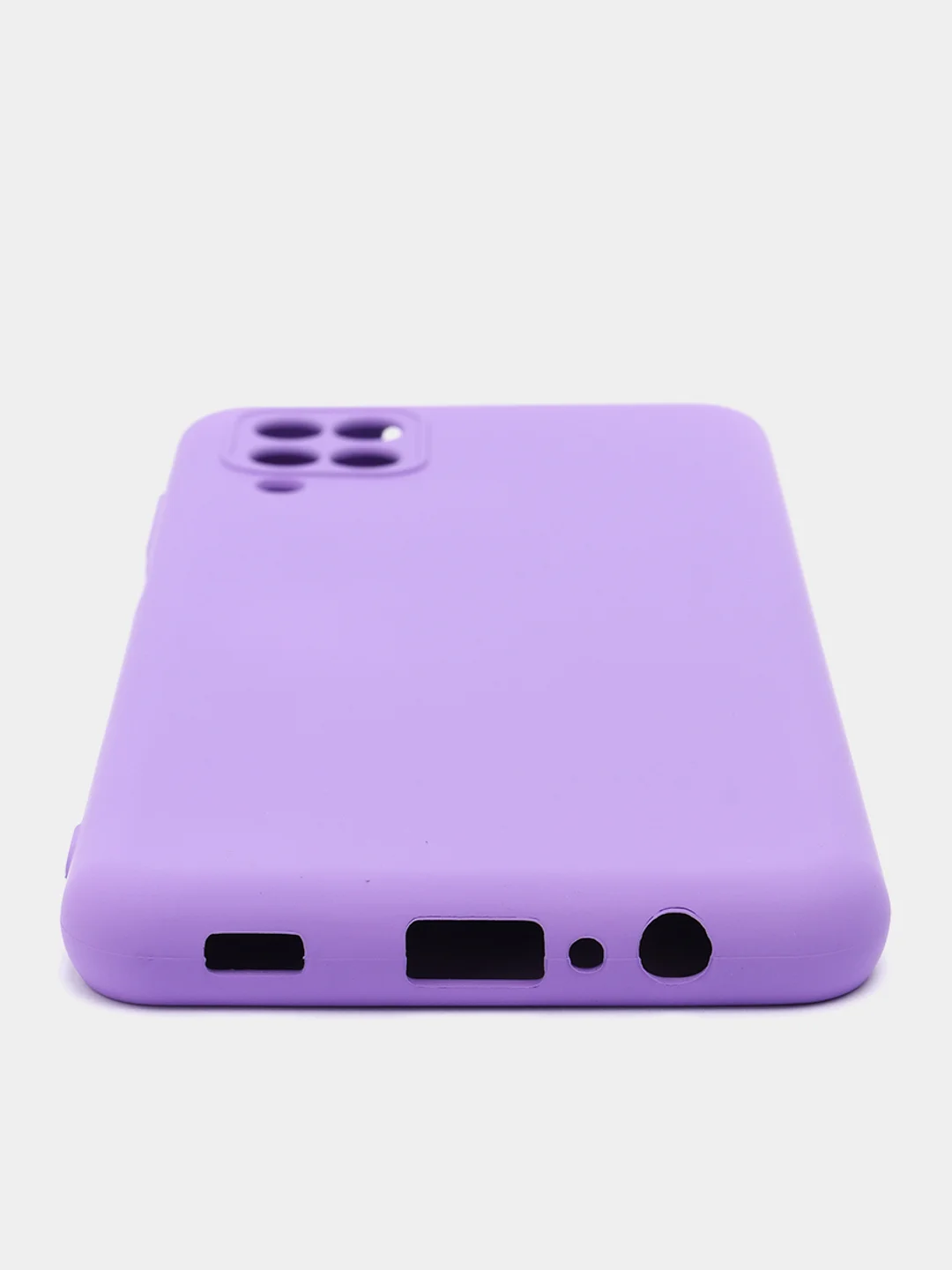 Пурпурный чехол Silicone Cover для Samsung Galaxy A12 / M12 силиконовый