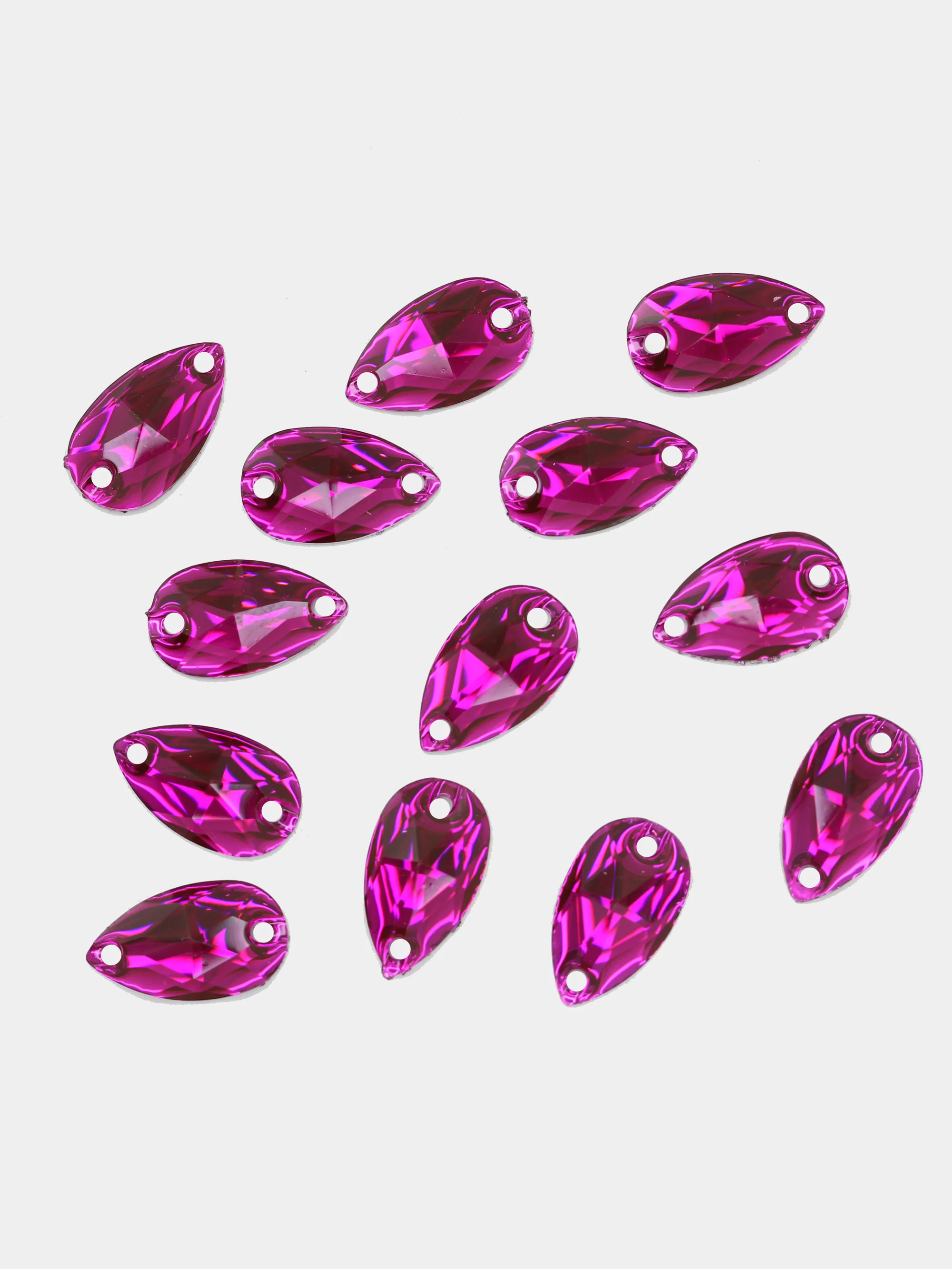 Вишнёвый стразы пришивные, капля Fuchsia (PЗ0)