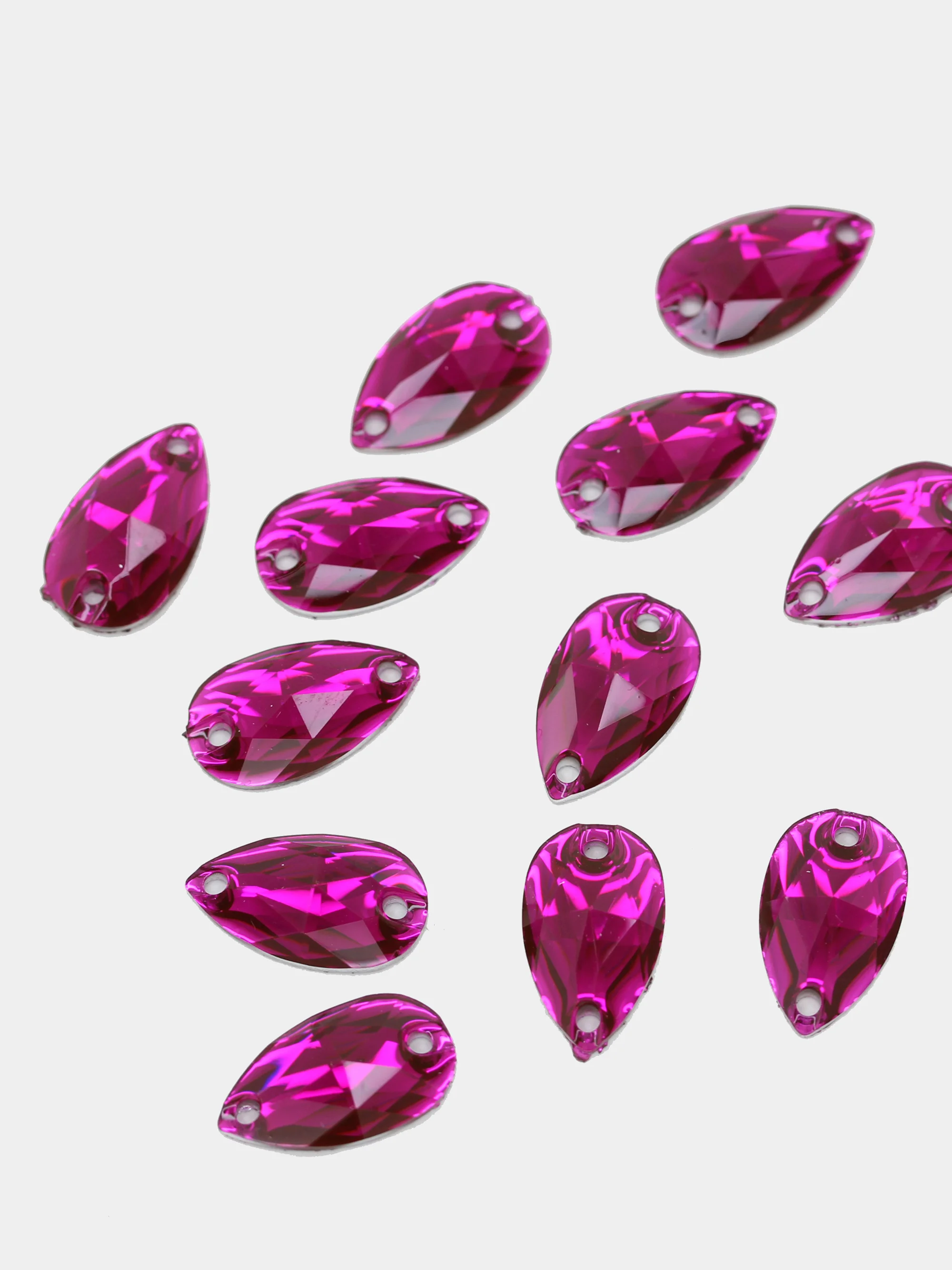 Вишнёвый стразы пришивные, капля Fuchsia (PЗ0)