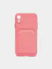 Розовый чехол для iPhone XR, 12, 13, Pro, Max, ХР с карманом для карт защита камеры динамика айфон