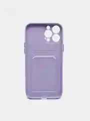 Лавандовый чехол для iPhone XR, 12, 13, Pro, Max, ХР с карманом для карт защита камеры динамика айфон