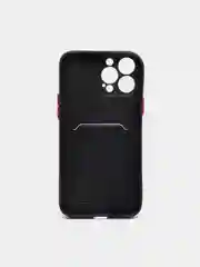 Черный чехол для iPhone XR, 12, 13, Pro, Max, ХР с карманом для карт защита камеры динамика айфон