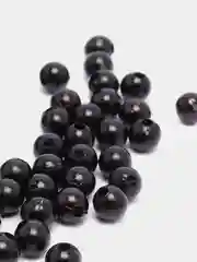 Бусины пластиковые, чёрные, 6 мм, 100 штук