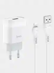 Cетевое зарядное устройство Hoco C72A, Micro-USB, Type-C, iPhone, 1 USB