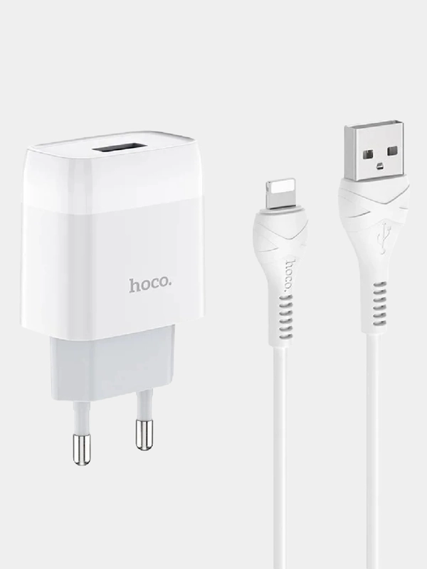 Cетевое зарядное устройство Hoco C72A, Micro-USB, Type-C, iPhone, 1 USB