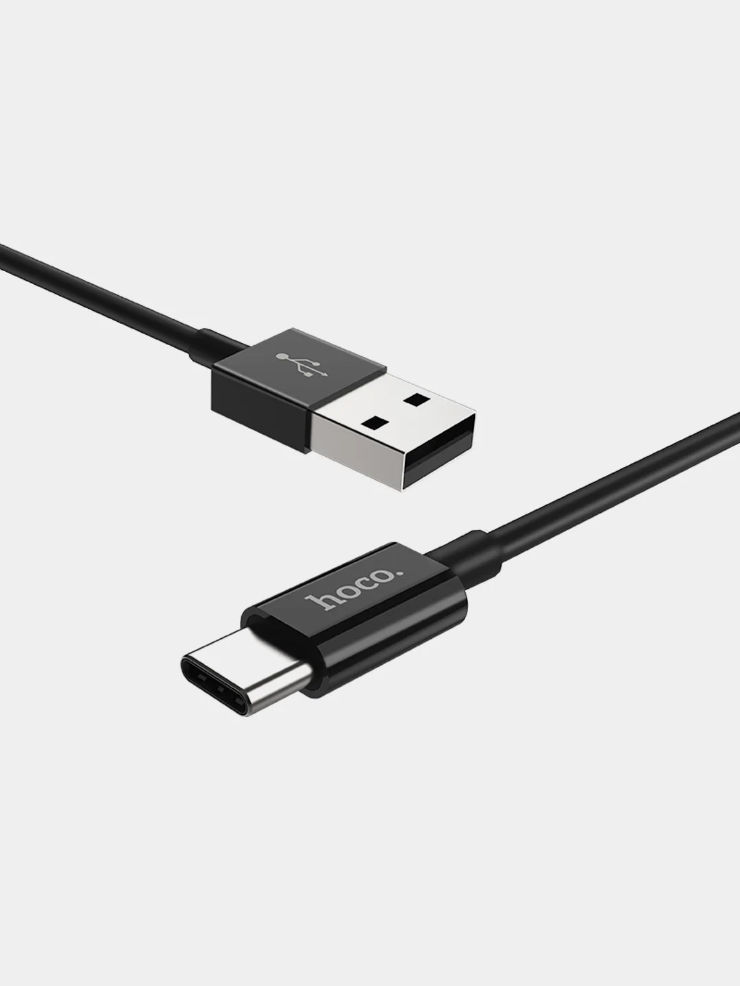 Черный usb-кабель HOCO X23 для зарядки и передачи данных Micro USB/Type-C, 1 м