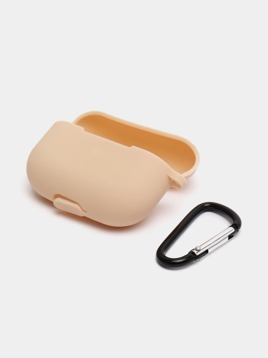Бежевый силиконовый чехол для наушников Apple Airpods Pro, Airpods