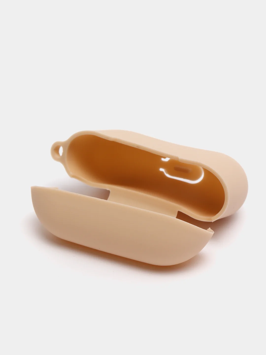 Бежевый силиконовый чехол для наушников Apple Airpods Pro, Airpods