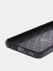 Черный чехол Samsung A32 4G имитация вставок под карбон