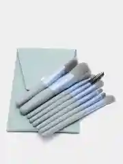 Голубой кисти для макияжа / Набор кистей для макияжа в сумочке