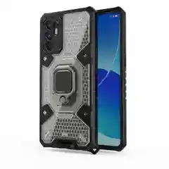 Красный чехол противоударный с кольцом-держателем на Oppo Reno 6 Reno6 (Оппо Рено 6)