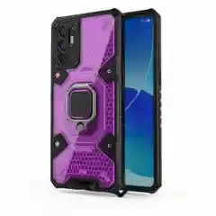 Красный чехол противоударный с кольцом-держателем на Oppo Reno 6 Reno6 (Оппо Рено 6)
