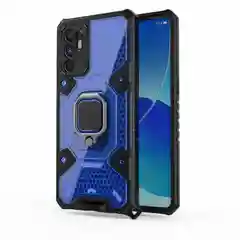 Красный чехол противоударный с кольцом-держателем на Oppo Reno 6 Reno6 (Оппо Рено 6)