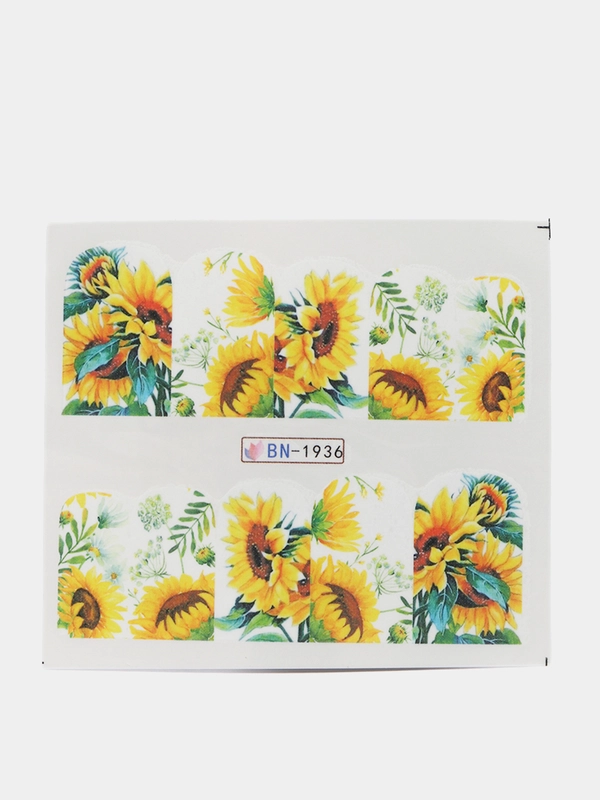 Наклейки для ногтей, слайдеры, стикеры, для ногтей (водные) - Sun Flower BN1936