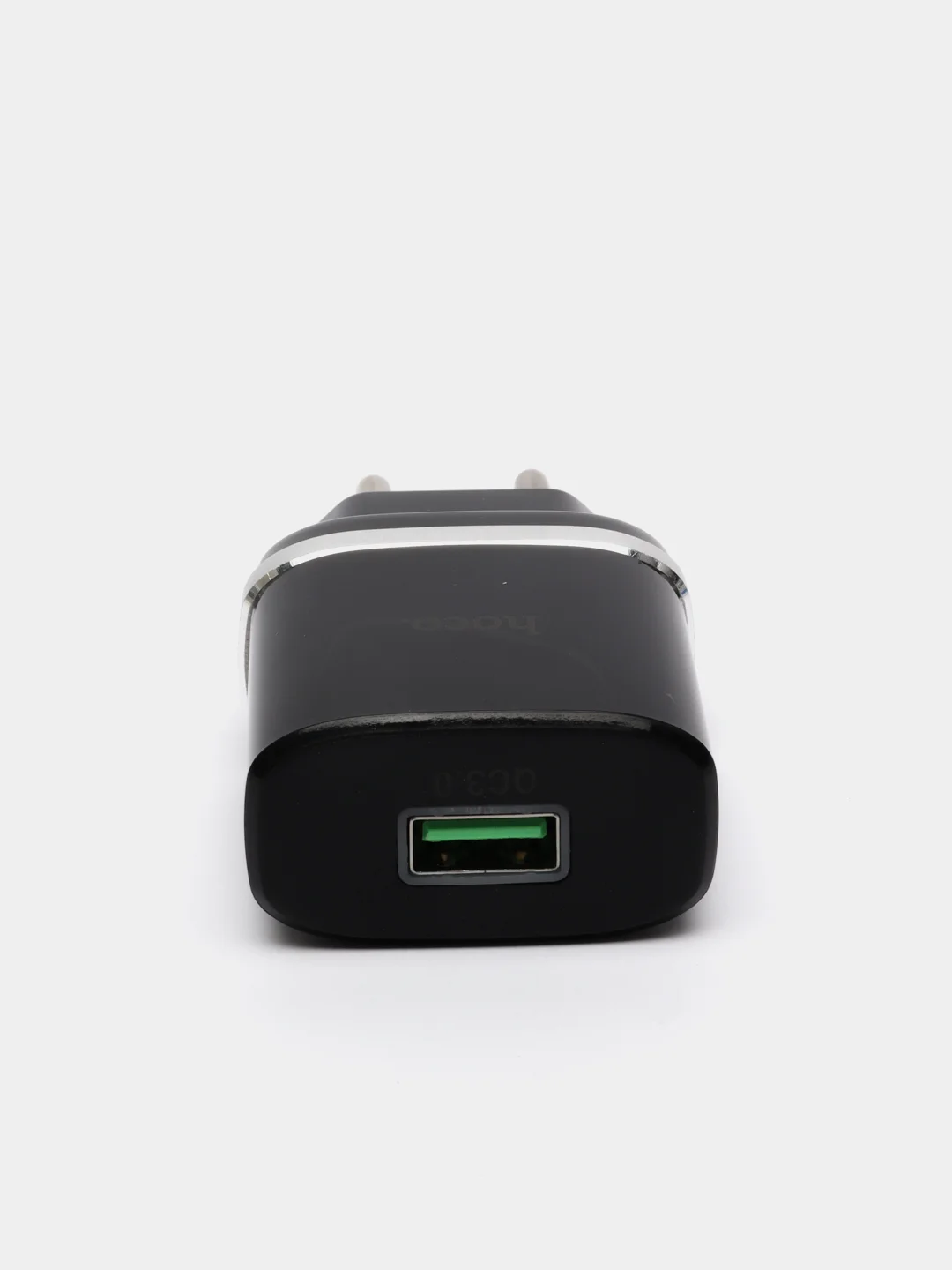 Черный сетевое зарядное устройство 18 W, Блок питания QC 3.0, Быстрая зарядка USB, Hoco C12Q