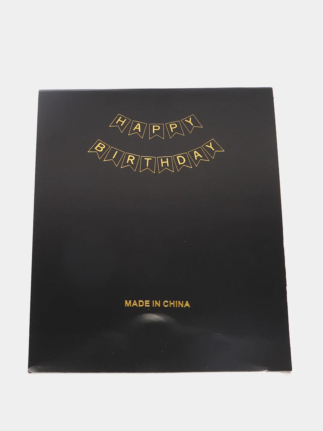 Черный гирлянда Флажки на день рождения Happy Birthday