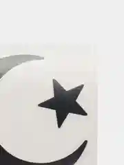 Черный наклейка Полумесяц