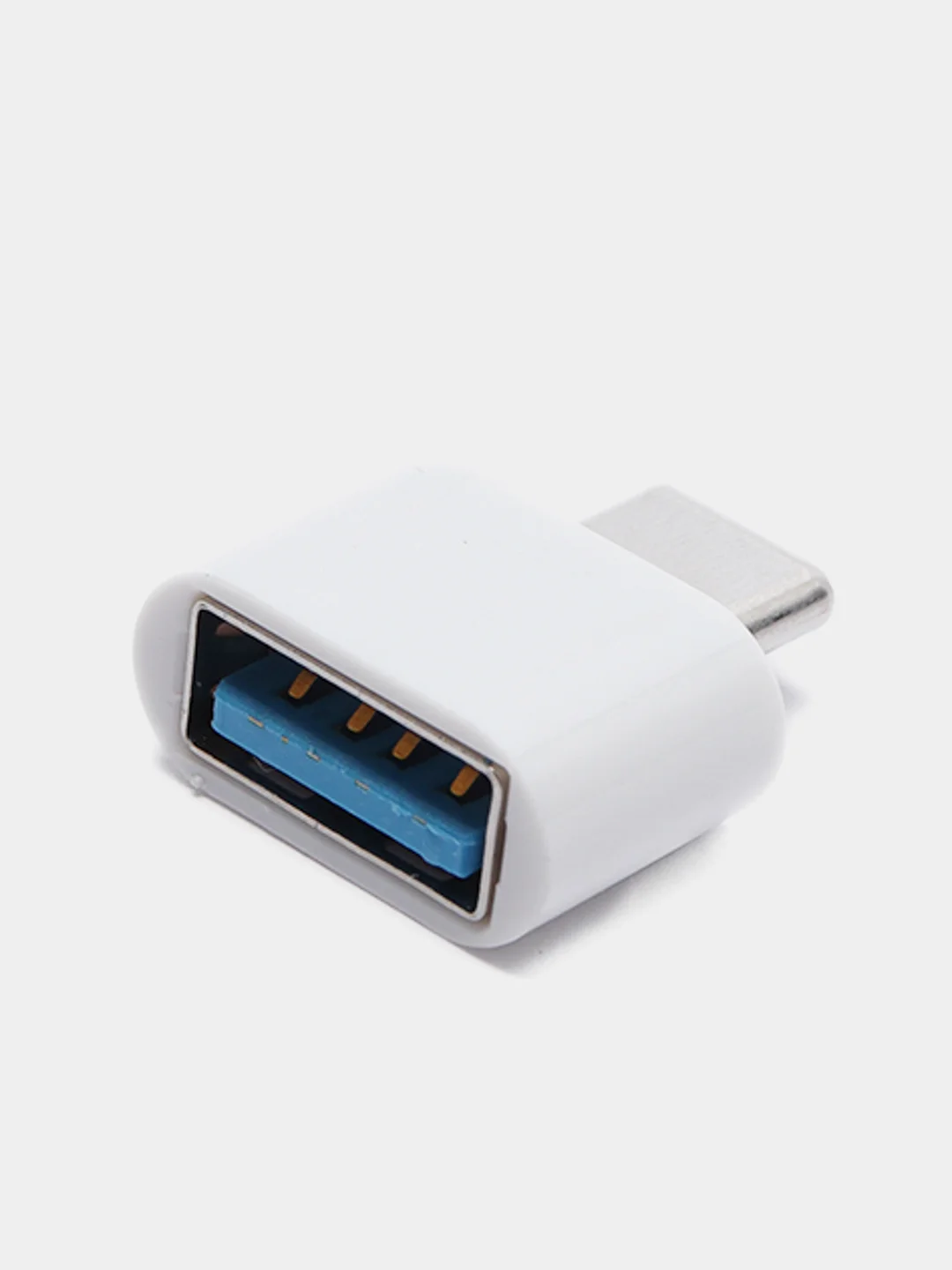 Белый otg переходник с Type-C на USB и с microUSB на USB (ОТГ)