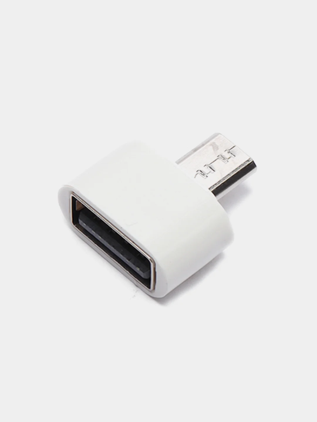 Белый otg переходник с Type-C на USB и с microUSB на USB (ОТГ)