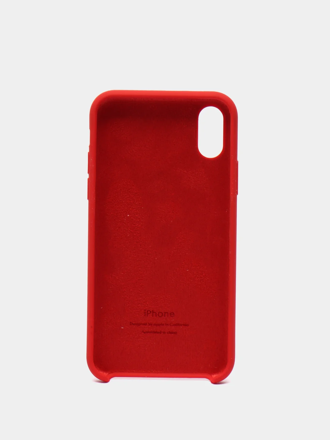 Красный чехол силиконовый для iPhone X/XS (Айфон)