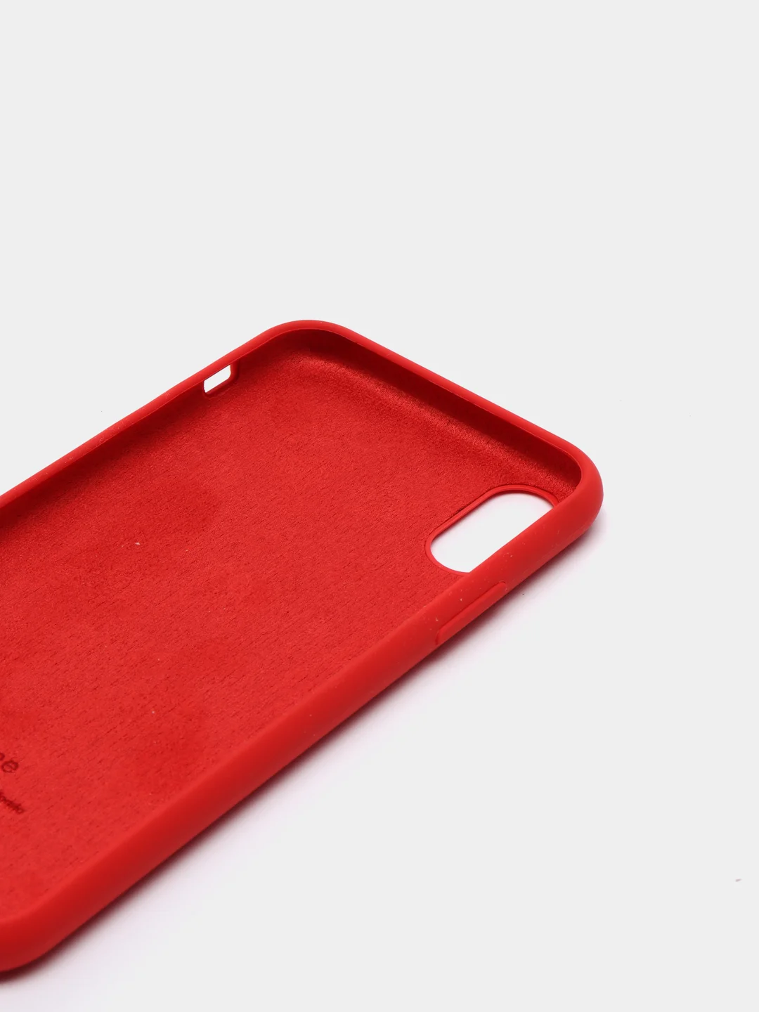 Красный чехол силиконовый для iPhone X/XS (Айфон)
