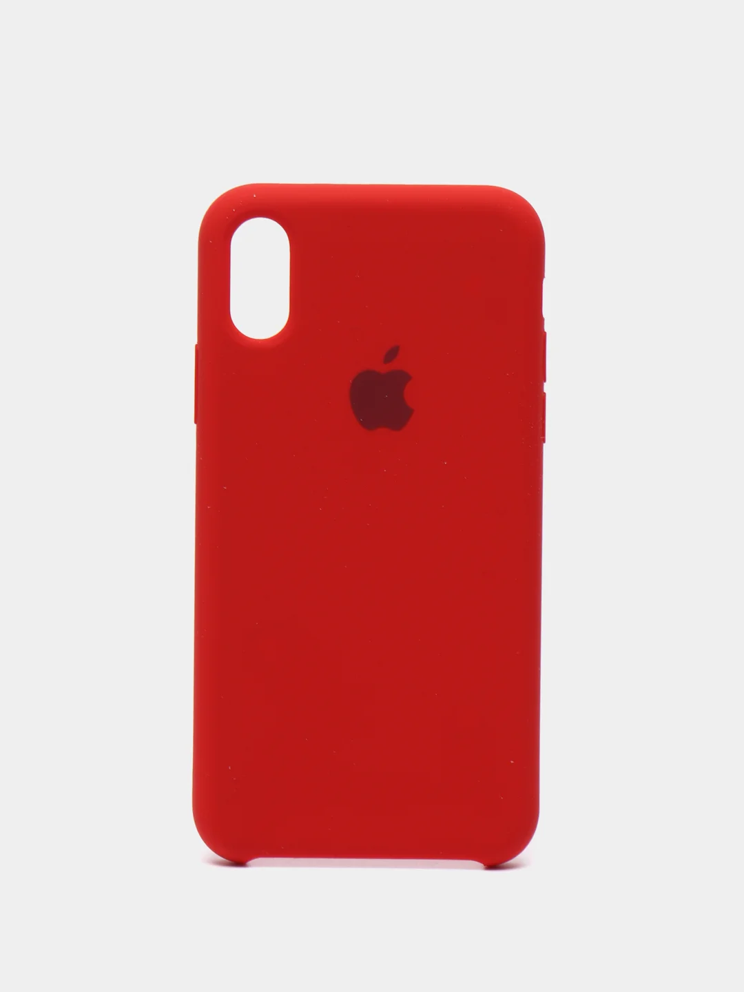 Красный чехол силиконовый для iPhone X/XS (Айфон)