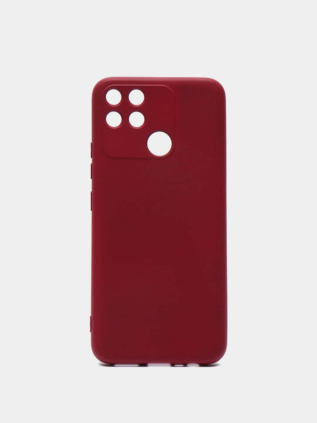 Бордовый чехол REALME Narzo 50A  / REALME C25 / REALME C25S с защитой камеры и бархатом внутри